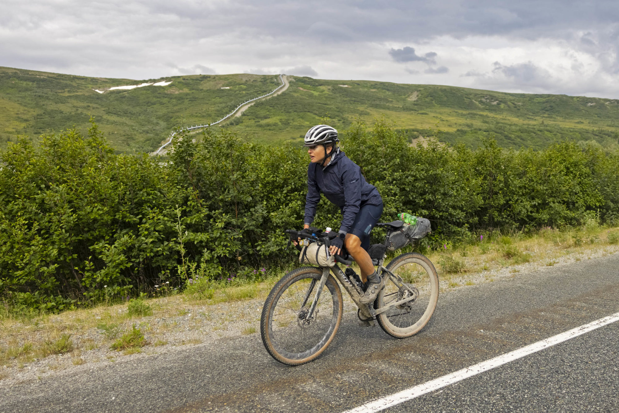 Lael Wilcox Alaska Pipeline FKT Rapha